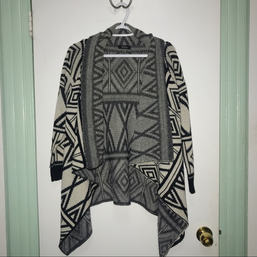 Abstract Print Cardigan
